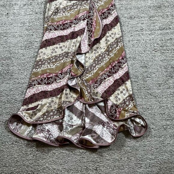 Vintage Y2K Mix It Patterned Hi Low Midi Women’s Floral Dress - Picture 2 of 6